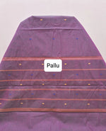 Wine Chettinad cotton saree Pallu