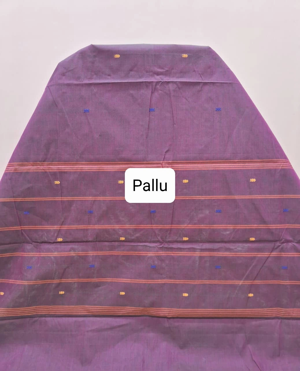 Wine Chettinad cotton saree Pallu