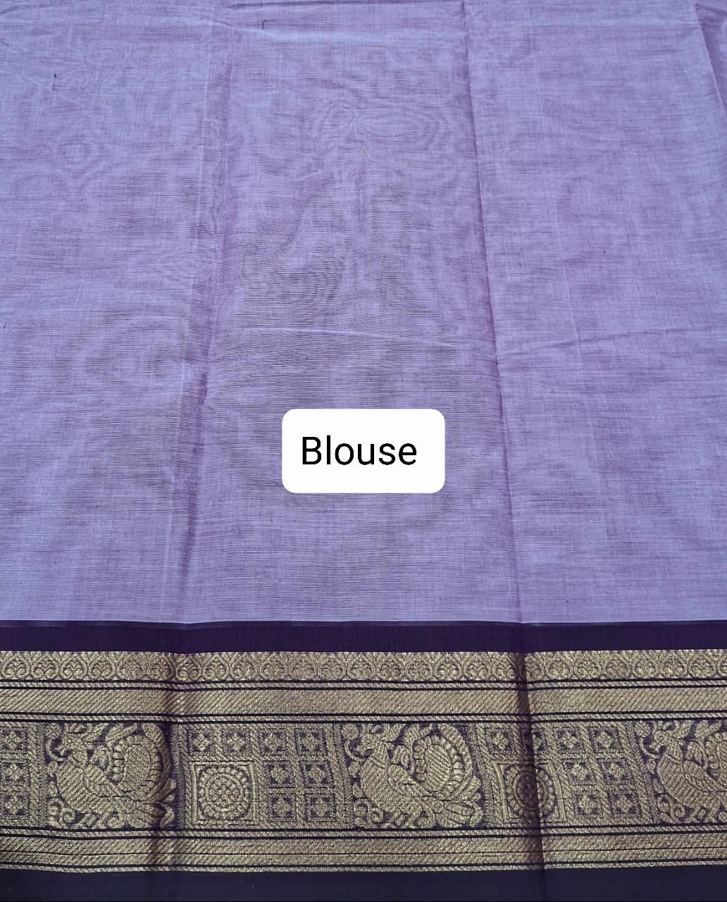 Lavender Chettinad cotton saree Blouse