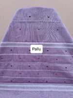 Lavender Chettinad cotton saree Pallu