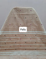 Cream Chettinad cotton saree Pallu