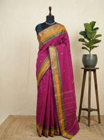 Rani pink Chettinad cotton saree