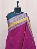Rani pink pure Chettinad cotton saree 1