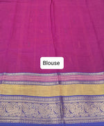 Rani pink pure Chettinad cotton saree Blouse