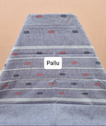 Earth grey Chettinad cotton saree Pallu