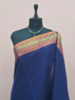 Indigo Blue Chettinad Cotton Saree 1