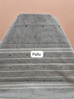 Grey Chettinad Cotton Saree Pallu