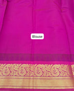 Marine Blue Chettinad Silk Cotton Saree Blouse
