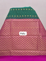 Green Chettinad Silk Cotton Saree Pallu