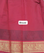 Dark Brown Chettinad Silk Cotton Saree Blouse