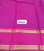 Bottle Green Chettinad Silk Cotton Saree Blouse