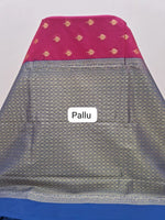 Dark Pink Chettinad Silk Cotton Saree Pallu