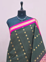 Black Chettinad Silk Cotton Saree 1