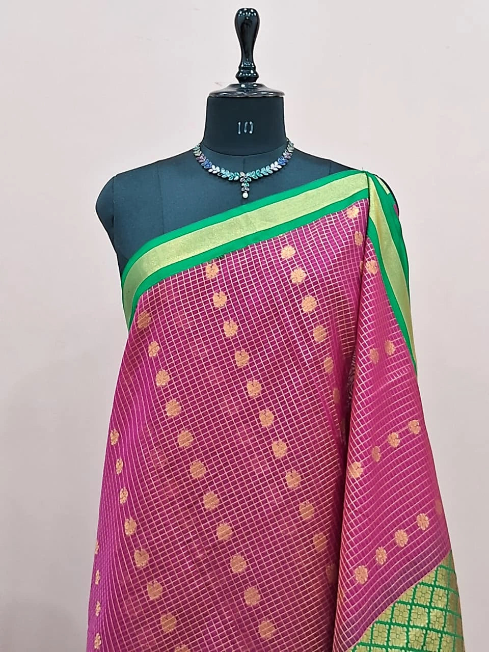 Pink Chettinad Silk Cotton Saree 1