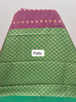 Pink Chettinad Silk Cotton Saree Pallu