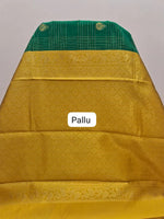 Bottle Green Chettinad Silk Cotton Saree Pallu