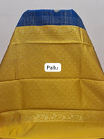 Royal Blue Chettinad Silk Cotton Saree Pallu