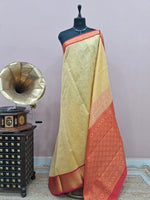 Cream Chettinad Silk Cotton Saree