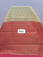 Cream Chettinad Silk Cotton Saree Pallu