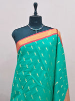 Rama Green Chettinad Silk Cotton Saree 1