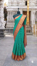Rama Green Chettinad Silk Cotton Saree