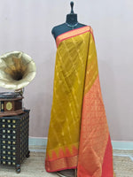 Olive Green Chettinad Silk Cotton Saree