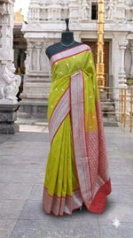 Citron Green Chettinad Silk Cotton Saree 