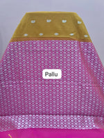 Olive Green Chettinad Silk Cotton Saree pallu