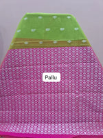 Leaf Green Chettinad Silk Cotton Saree Pallu