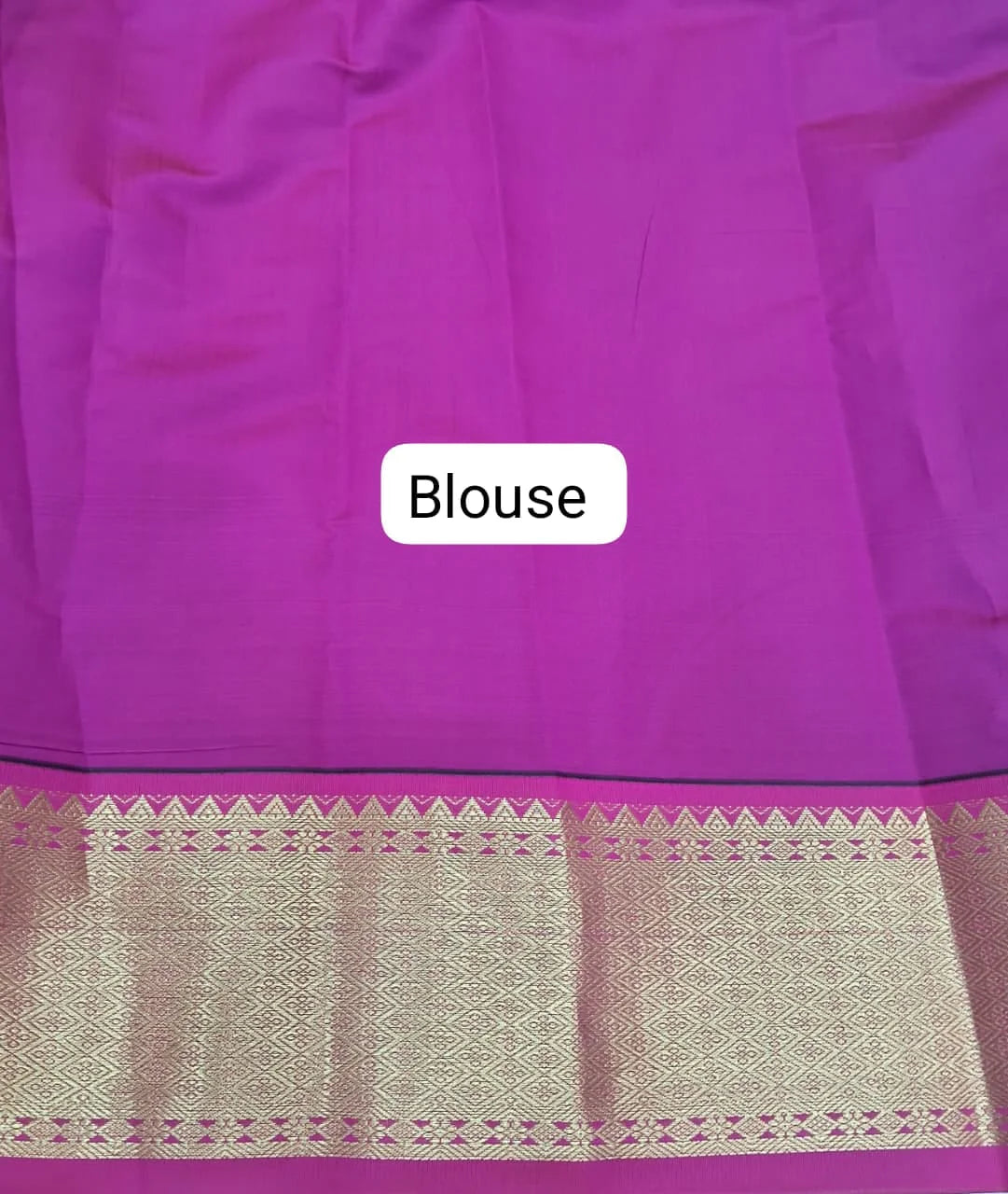 Navy Blue Chettinad Silk Cotton Saree Blouse