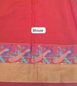 Parrot Green Chettinad Silk Cotton Saree Blouse