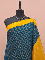 Navy Blue Chettinad Silk Cotton Saree  1