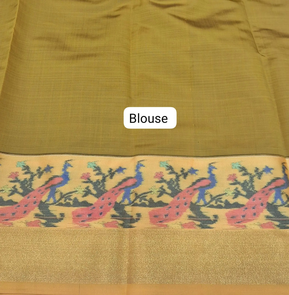 Navy Blue Chettinad Silk Cotton Saree  Blouse