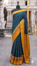 Navy Blue Chettinad Silk Cotton Saree 