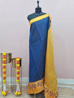 Royal Blue Chettinad Silk Cotton Saree 