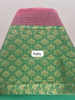 Pink Chettinad Silk Cotton Saree Pallu