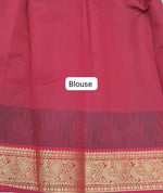 Dark Brown Chettinad Silk Cotton Saree Blouse