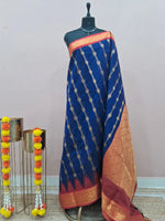 Navy Blue Chettinad Silk Cotton Saree