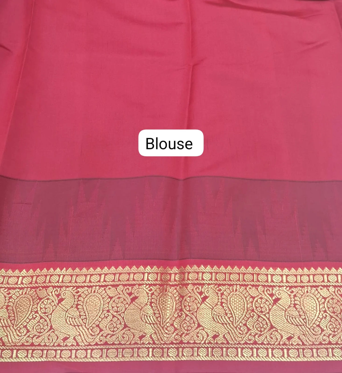 Navy Blue Chettinad Silk Cotton Saree Blouse