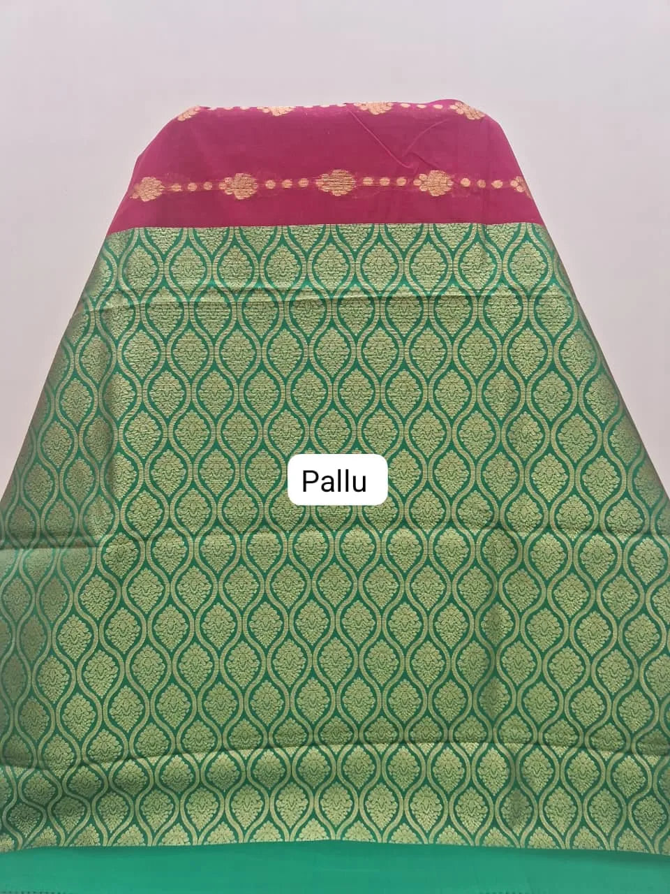 Pink Chettinad Silk Cotton Saree Pallu