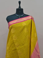 Light Yellow Chettinad Silk Cotton Saree 1