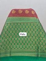 Brick Red Chettinad Silk Cotton Saree Pallu