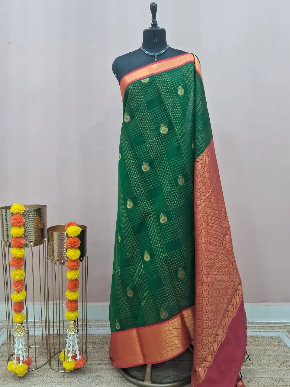Green Chettinad Silk Cotton Saree