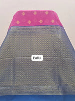 Dark Pink Chettinad Silk Cotton Saree Pallu