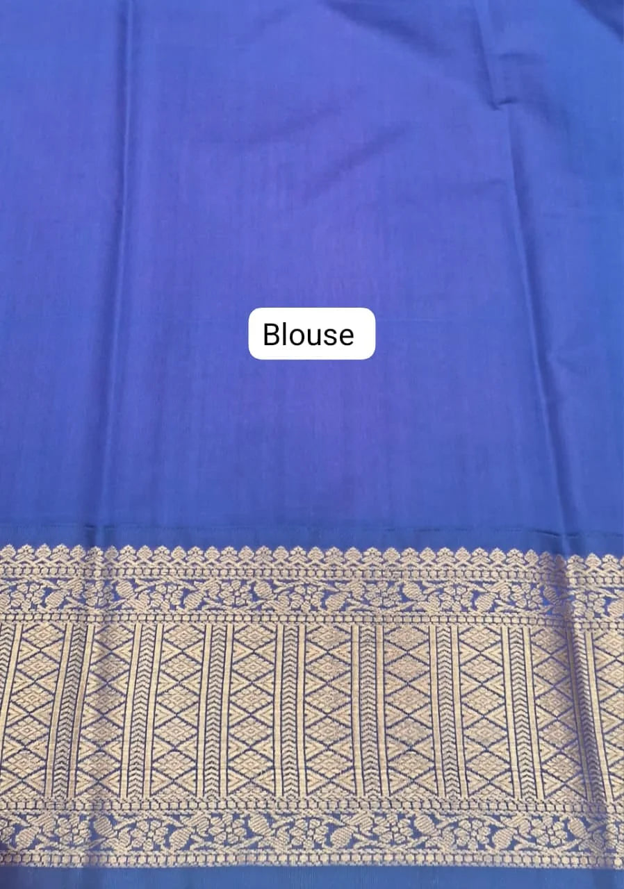 Dark Pink Chettinad Silk Cotton Saree Blouse
