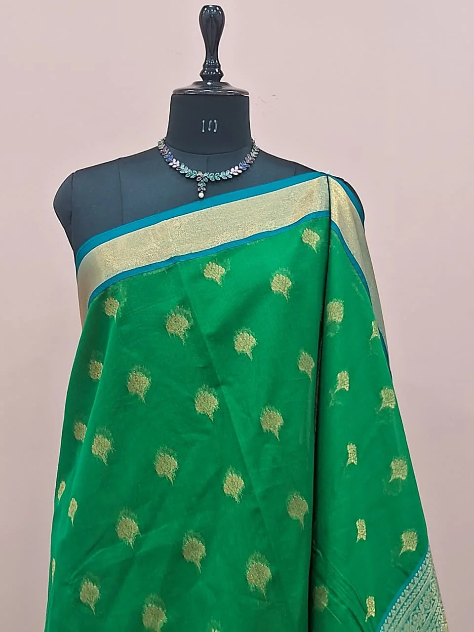 Green Chettinad Silk Cotton Saree 