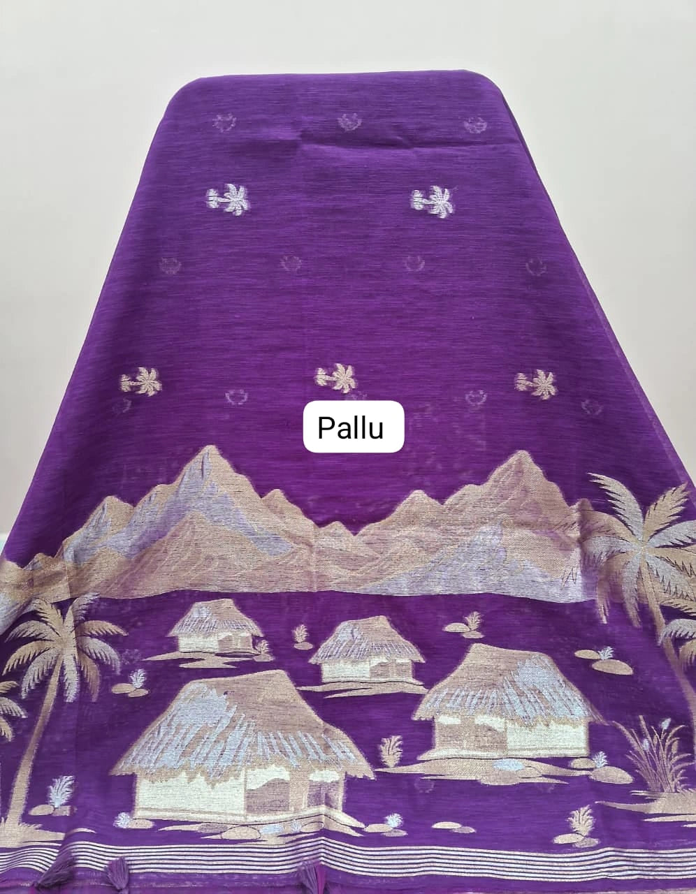 Royal Purple Chandheri Saree Pallu