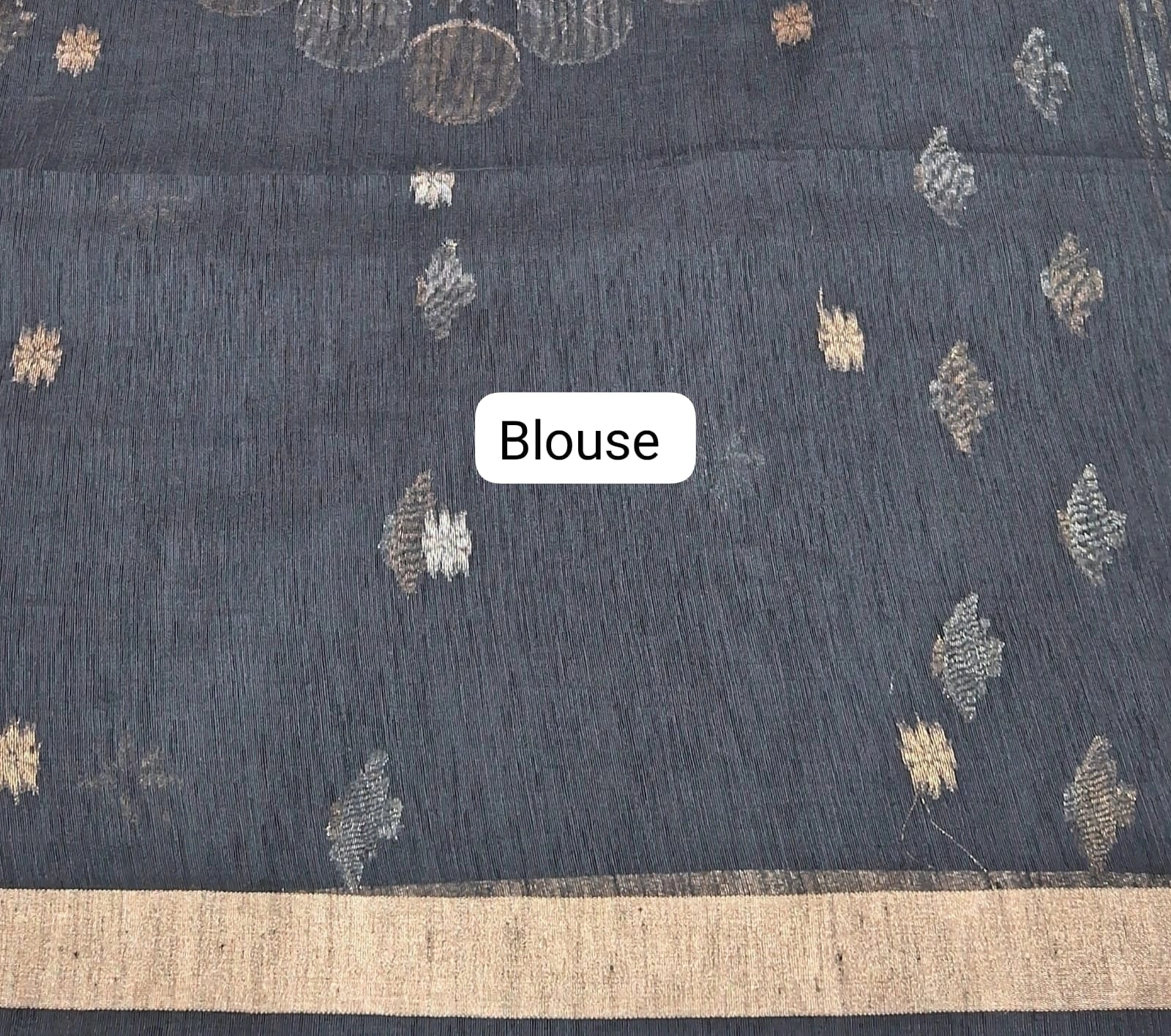 Black Chandheri Saree Blouse