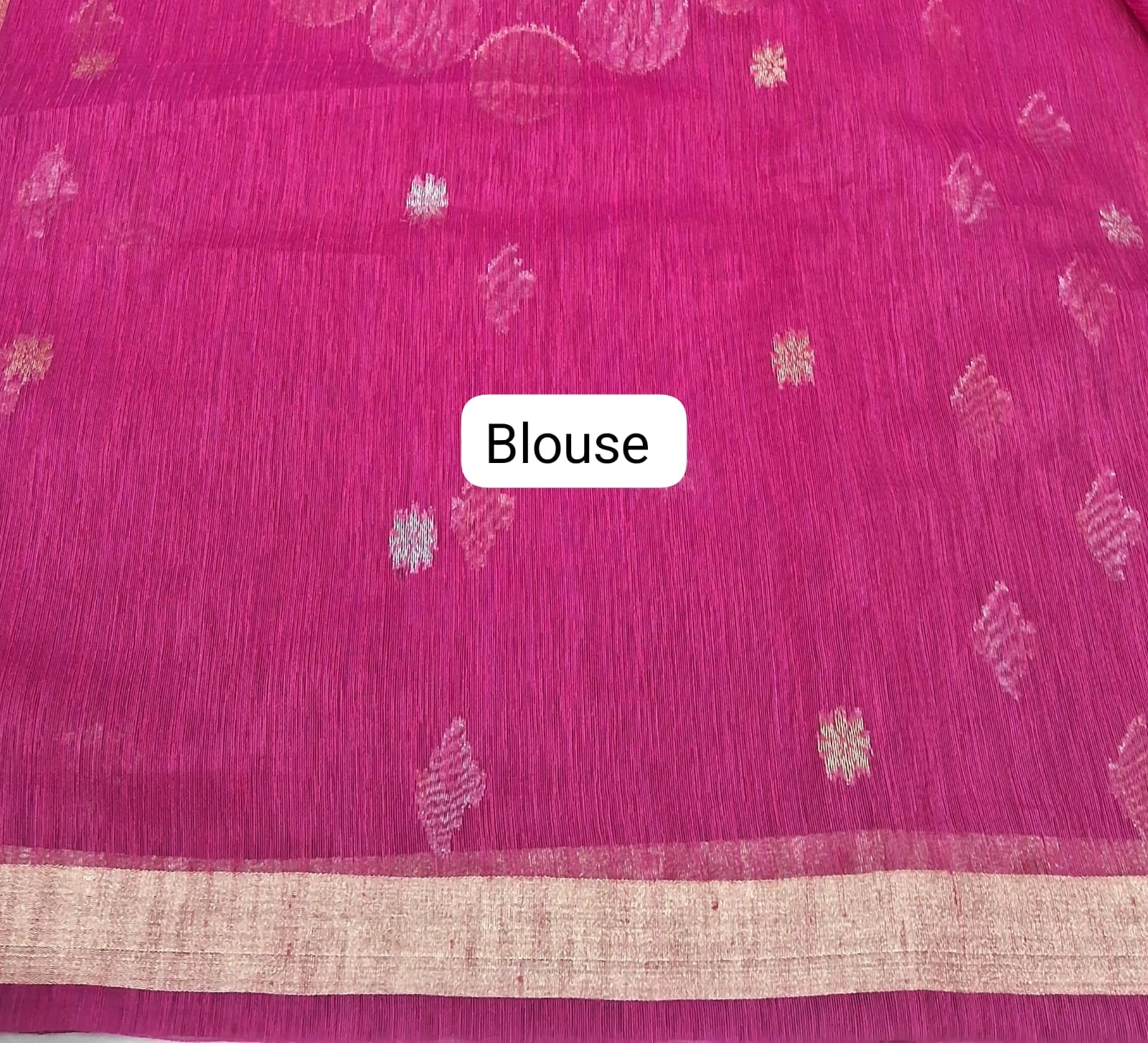 Rani Pink Chandheri Saree blouse