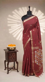 Red Chandheri Saree